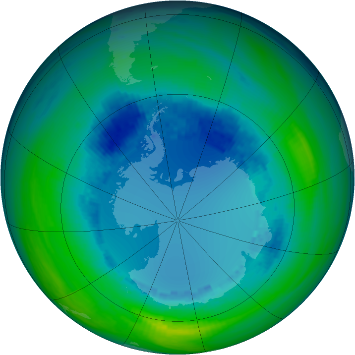 Ozone Map 1992-08-16